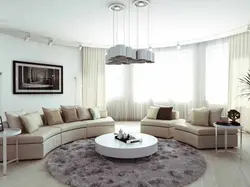 Oval living room design