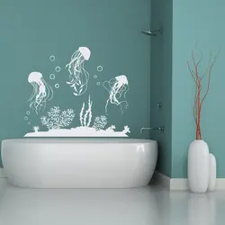 Ванна бөлмесінің дизайнына арналған жапсырмалар