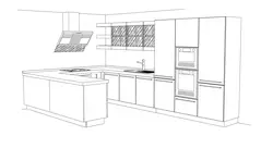 Kitchen design drawing