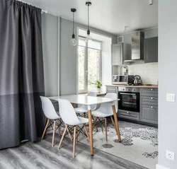 Gray Kitchen Window Design