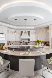 Round kitchen living room design