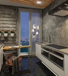 Square kitchen loft design