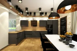 Square kitchen loft design