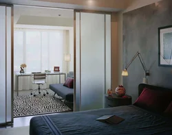 Bedroom design behind glass