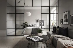 Bedroom design behind glass