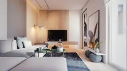 Living room design light wood