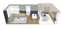 Living room kitchen design drawings