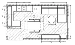 Living room kitchen design drawings