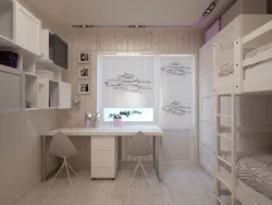 Дизайн квадратной детской спальни
