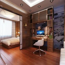 Men's bedroom office design