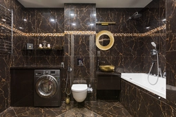 Bathroom Design Gold Black