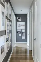 Narrow hallway design gray