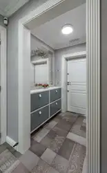 Narrow hallway design gray