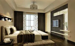 Beige black bedroom design