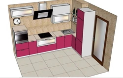 Kitchen design 90 cm