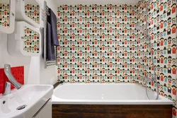 Bathroom design with self-adhesive film