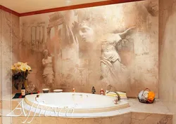 Bathroom design with fresco