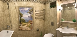 Дизайн ванны с фреской