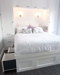 Дизайн спальни с ящиками