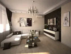 Dark bedroom living room design