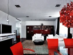 Black And Red Living Room Design