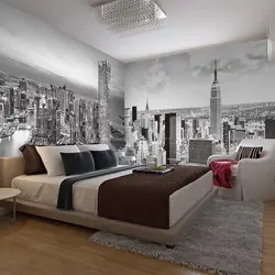 Bedroom design night city