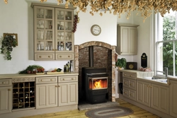 Kitchen Design With Potbelly Stove