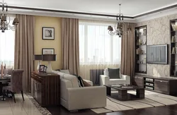 Two living rooms in the house design