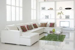 Living room design sofa with flowers