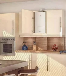 Small kitchen design has a boiler