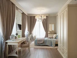 Bedroom design curtains in colors