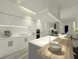 Design of light lines in the kitchen