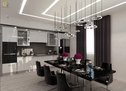 Design of light lines in the kitchen