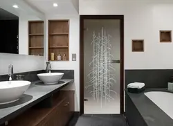 Glass bathroom door design