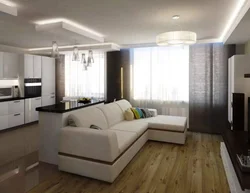 Living room design 42 with kitchen