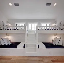 3 çarpayılıq yataq otağı dizaynı