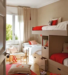 Bedroom design for 3 beds