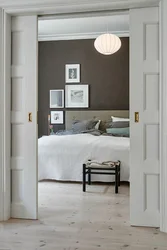 Bedroom door against wall design