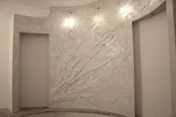 Koridorun Interyerində Dünya Xəritəsi Dekorativ Gips