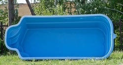 Plastic bathtub for a summer residence photo