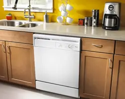 Dishwasher in the kitchen interior, not built-in