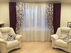 Curtains For The Living Room In A Modern Style Photo Under Light Wallpaper