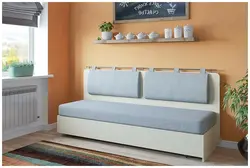 Straight Sofa With Sleeping Place In The Kitchen Photo
