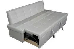 Straight Sofa With Sleeping Place In The Kitchen Photo