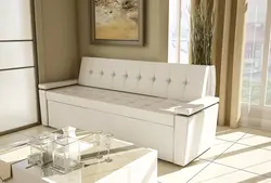 Прямой диван со спальным местом на кухню фото