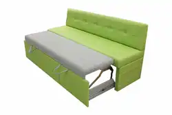 Straight sofa with sleeping place in the kitchen photo