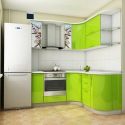 Inexpensive corner kitchen design