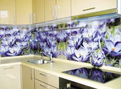 Inexpensive glass aprons for the kitchen photo