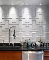 Self-Adhesive Panels For Walls In The Kitchen Interior Photo