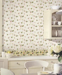 Wallpaper For The Kitchen In Small Flowers Photo